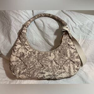 Jason Wu Dylon Nylon Ivory Lizard Print Shoulder Bag